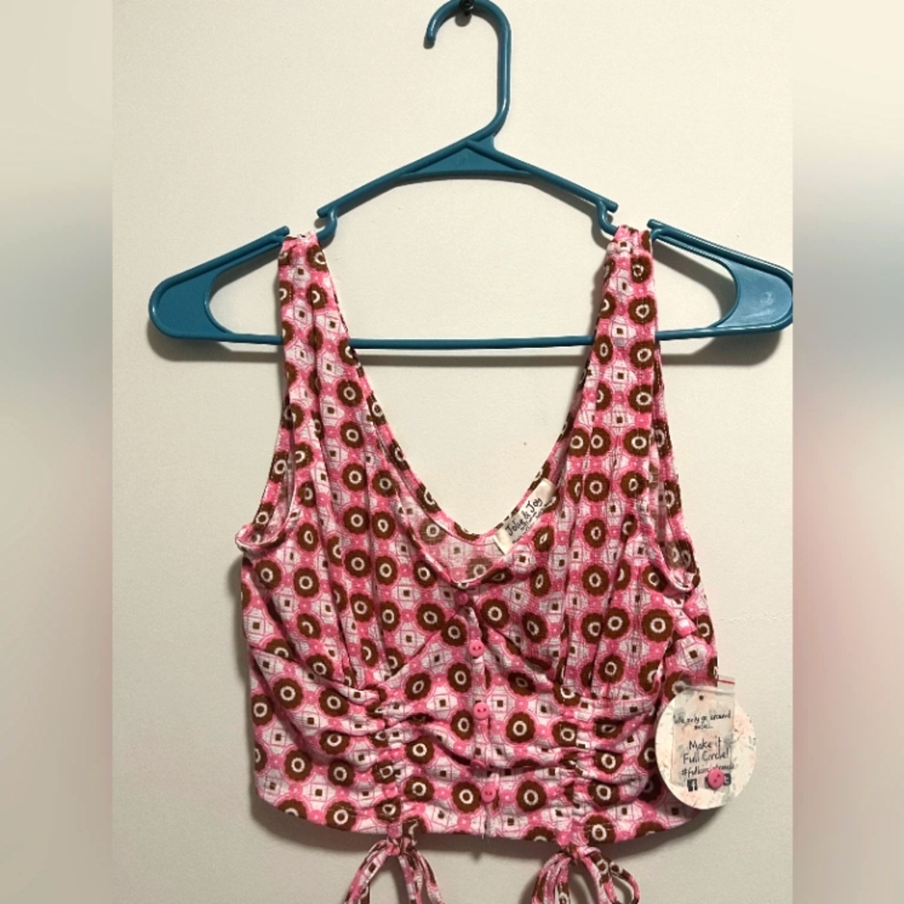 👑Flower print crop top